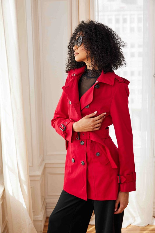 Gabardina forrada con gorro desmontable