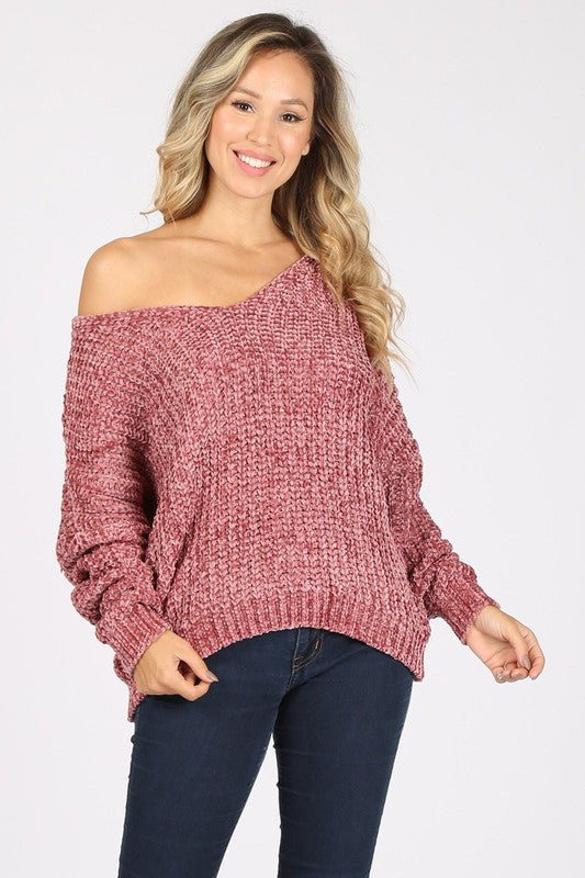 Sweater Tejido Cuello V