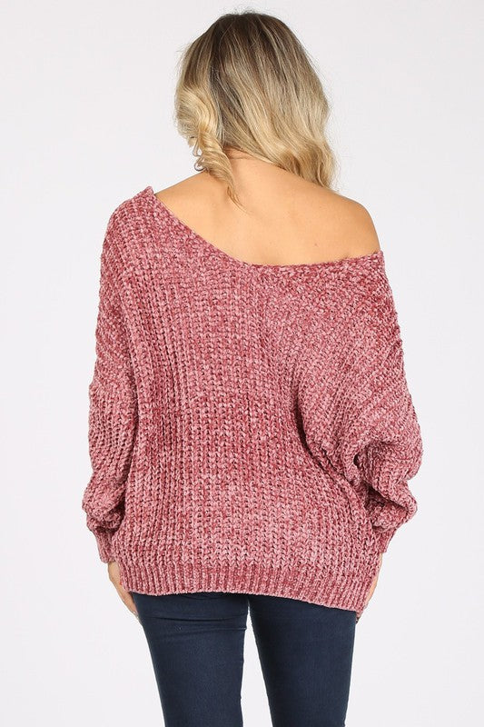Sweater Tejido Cuello V