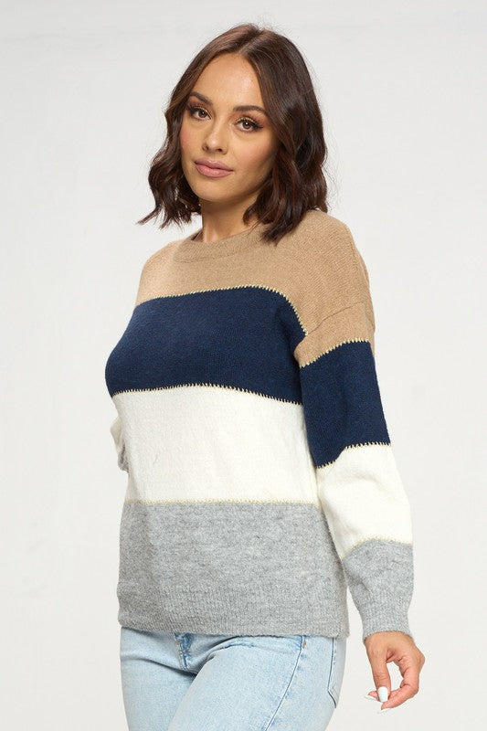 Sweater tejido a rayas