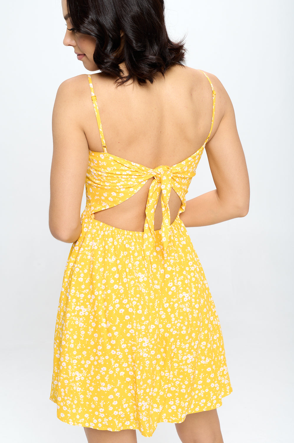Minivestido Estampado de atar en la espalda