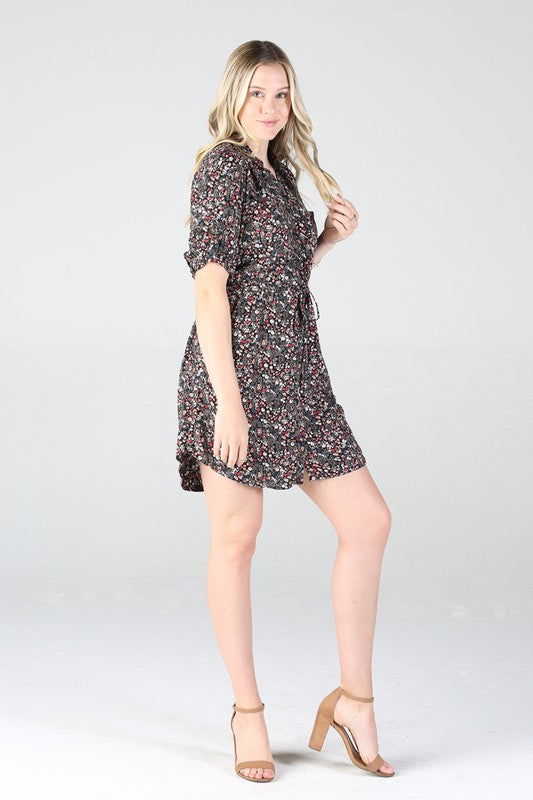 Vestido camisero estampado