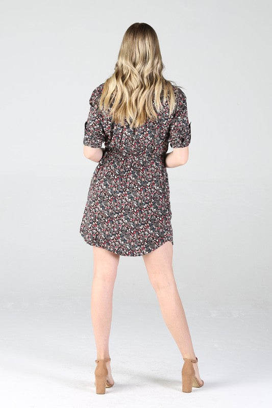 Vestido camisero estampado